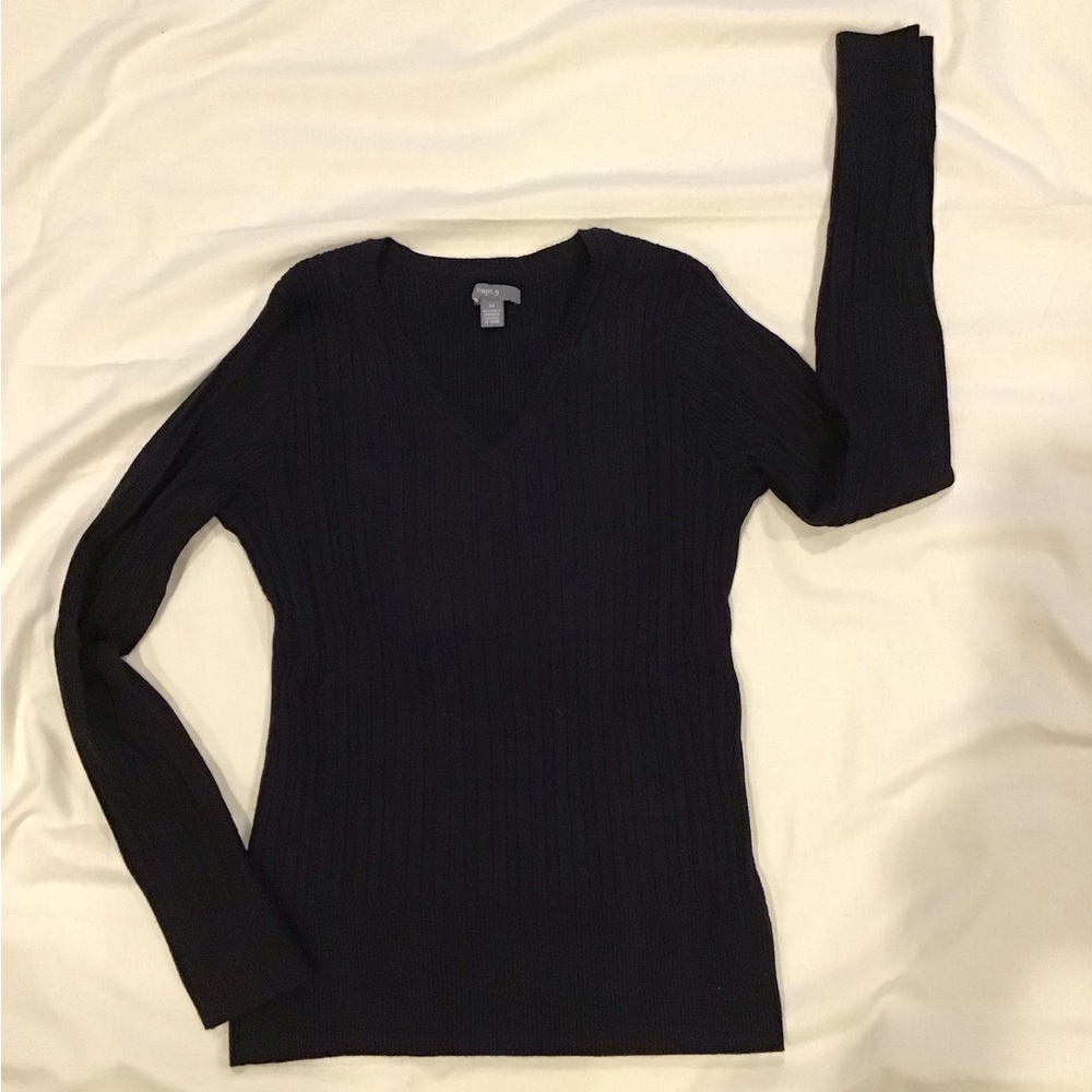 Apt. 9 V Neck Cable Sweater